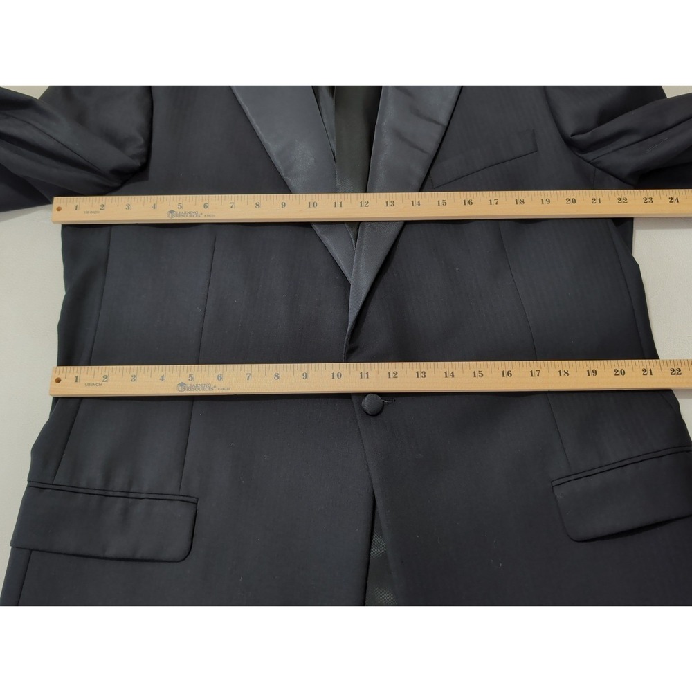 Hickey Freeman 2 Piece Tuxedo Mens 44L Black Wool 36x32 Formal Wedding Event - Picture 10 of 13